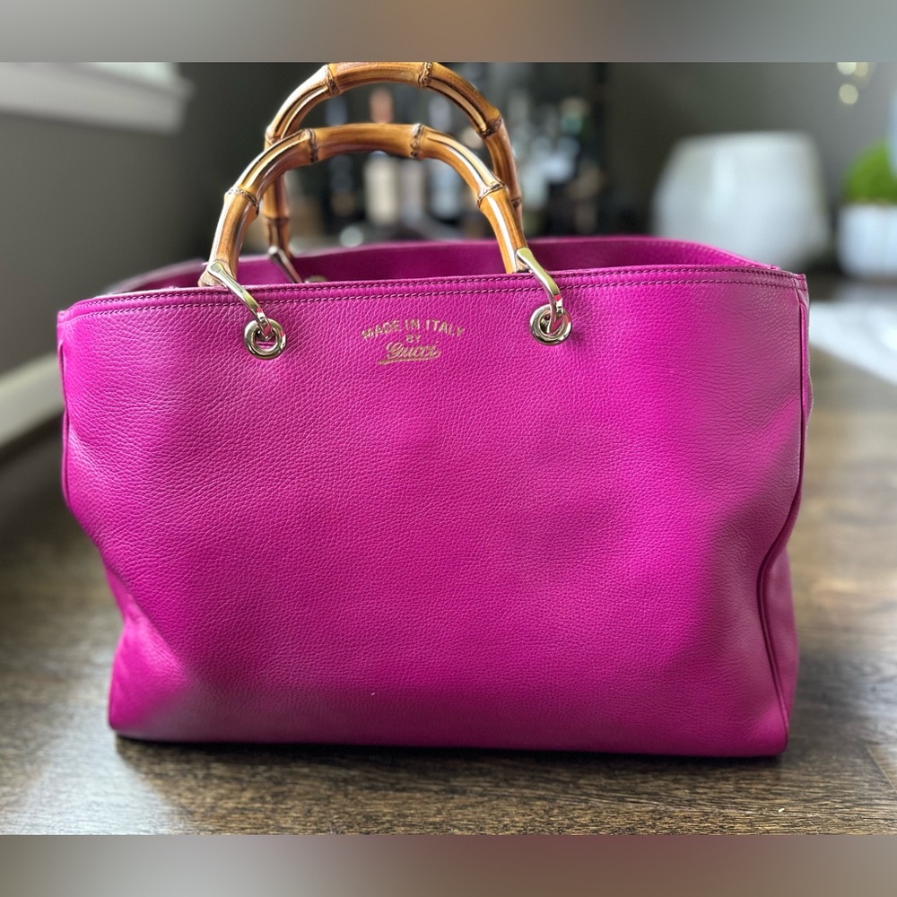 ‼️ Gucci Bamboo handle shopper tote - Picture 2 of 12